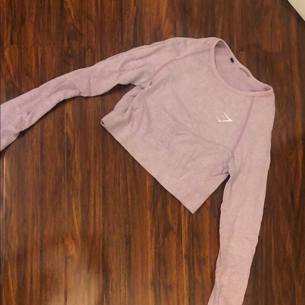 Gymshark Purple Long Sleeve Crop Top
